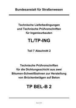 TP BEL-B 2 - Bundesanstalt für Straßenwesen