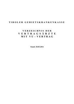 vertrag - Tiroler Gebietskrankenkasse