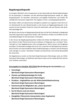 Informationen zur Begabtenf&ouml;rderung 2016/17