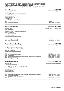 Druckansicht - Hauptverband