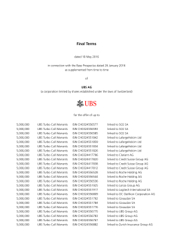 Final Terms - UBS