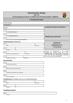 Gemeinsamen Antrag 2016