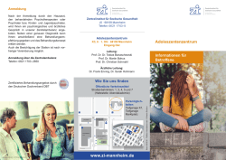 Flyer für Patienten - Zentralinstitut für Seelische Gesundheit