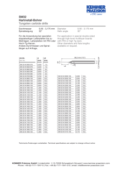 Katalogblatt Serie SM32M - Kemmer Präzision Hartmetallwerkzeuge