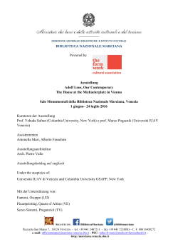 BIBLIOTECA NAZIONALE MARCIANA Powered by Ausstellung