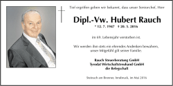 Dipl.-Vw. Hubert Rauch