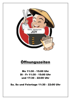 Öffnungszeiten - Lieferservice