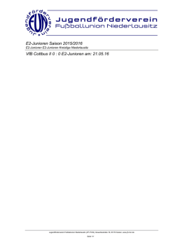 E2-Junioren Saison 2015/2016 VfB Cottbus II 0 : 0 E2
