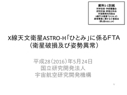 X線天文衛星ASTRO-H「ひとみ」に係るFTA （衛星破損及び姿勢異常）