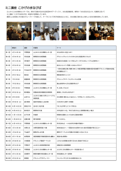 ミニ講座 こかげのまなびば - 静岡県文化情報総合サイト ふじのくに文化