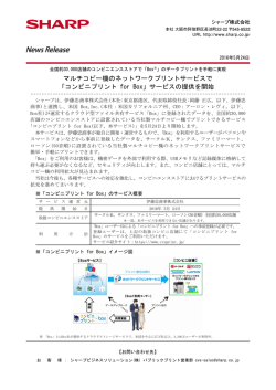 マルチコピー機のネットワークプリントサービスで