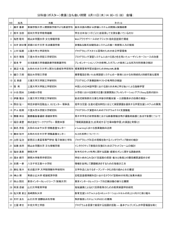 （ポスター）発表 - 大学生協 学会支援センター