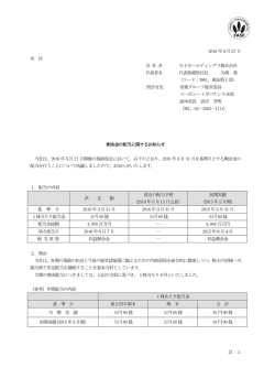 2016年5月27 日 各 位 会 社 名 王子ホールディングス株式会社 代表者