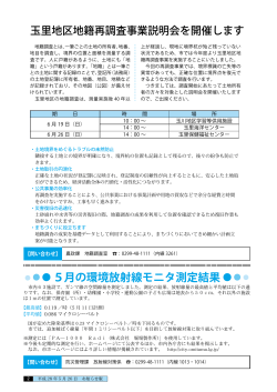 P2 玉里地区地籍再調査事業説明会を開催します 5月の環境放射線