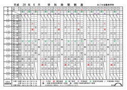 割 表 間 科 時 平成 28 年 6 月 学