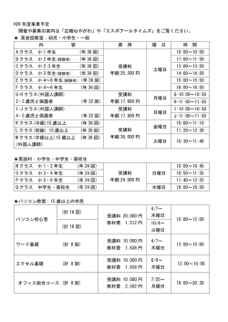 H28 年度事業予定 開催や募集の案内は「広報ねやがわ」や