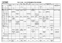 中央大学藤沢白門会年度行事計画表