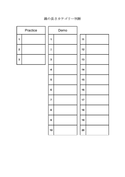 線の長さカテゴリー判断 Practice Demo
