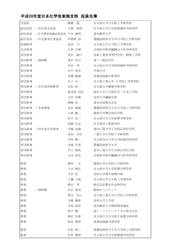 平成28年度支部幹事名簿