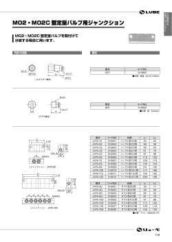 MO2・MO2C型定量バルブ用ジャンクション