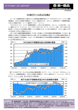 NY金ETF＝1カ月ぶりの減少