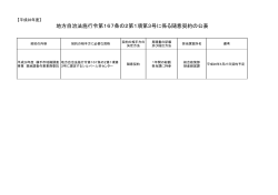 地方自治法施行令第167条の2第1項第3号に係る随意契約の公表