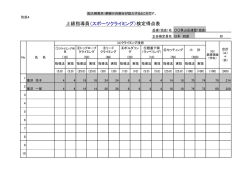記入例 上級指導員（SC）検定会得点表 - JMA 公益社団法人 日本山岳