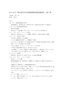 H28年 熊本県災害支援薬剤師派遣活動報告 第7班