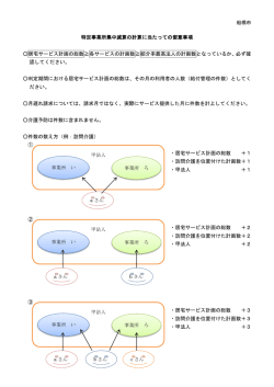特定事業所集中減算の計算に当たっての留意事項 居宅