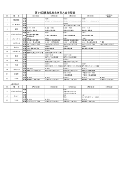 第56回徳島県総合体育大会日程表
