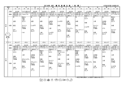 2016年 6月 離 乳 食 献 立 表 （ 初 期 ）