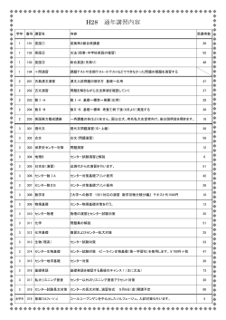 H28 通年講習内容