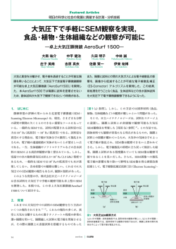 日立評論 2016年5月号：大気圧下で手軽にSEM観察を実現，食品・植物