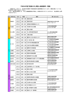 です。各市町村で特設人権相談所が開設されます。 (PDF形式