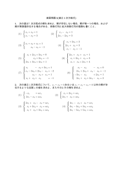 演習問題 3(連立 1 次方程式)