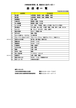 出 店 者 一 覧