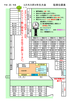 駐車位置表 コスモス杯4年生大会