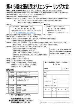 太田市民大会（群馬） - Orienteering.com