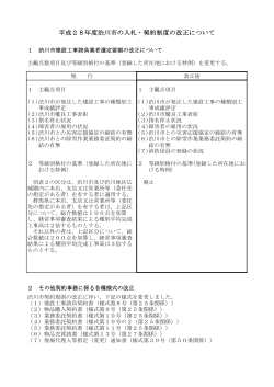 平成28年度渋川市の入札・契約制度の改正について