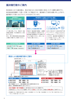 議決権行使のご案内
