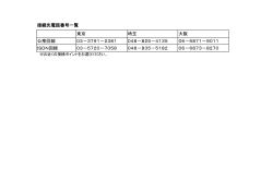 接続先電話番号一覧 東京 埼玉 大阪 公衆回線 03－3791－2381