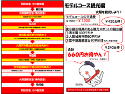 モデルコース観光編 660円お得やん！