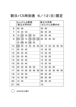 バス時刻表 - 埼玉県立大学