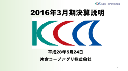 平成28年3月期 決算説明会資料