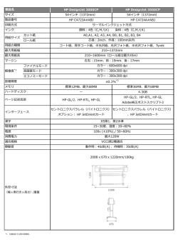 HP DesignJet 3000cp 3500cp 仕様
