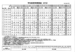 2016年6月版学科予定表ダウンロード