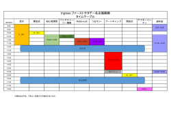 Ingress ファーストサタデー名古屋鶴舞 タイムテーブル