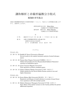 調和解析と非線形偏微分方程式
