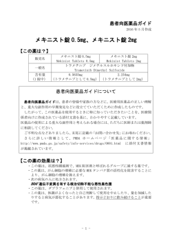 メキニスト錠 0.5mg、メキニスト錠 2mg