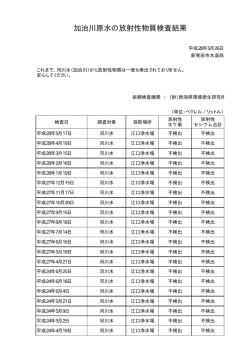加治川の水 - 新発田市ホームページ